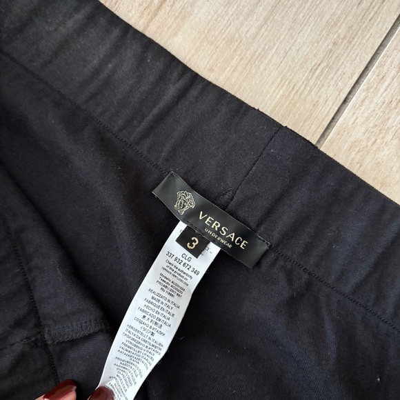 Versace black Medusa Greek key flared leggings - Picture 5 of 5